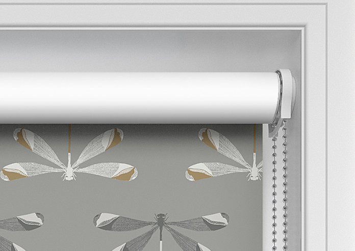 Dragonfly Print, Sanguine Grey - Twist&Fit Roller Blind - Image 11